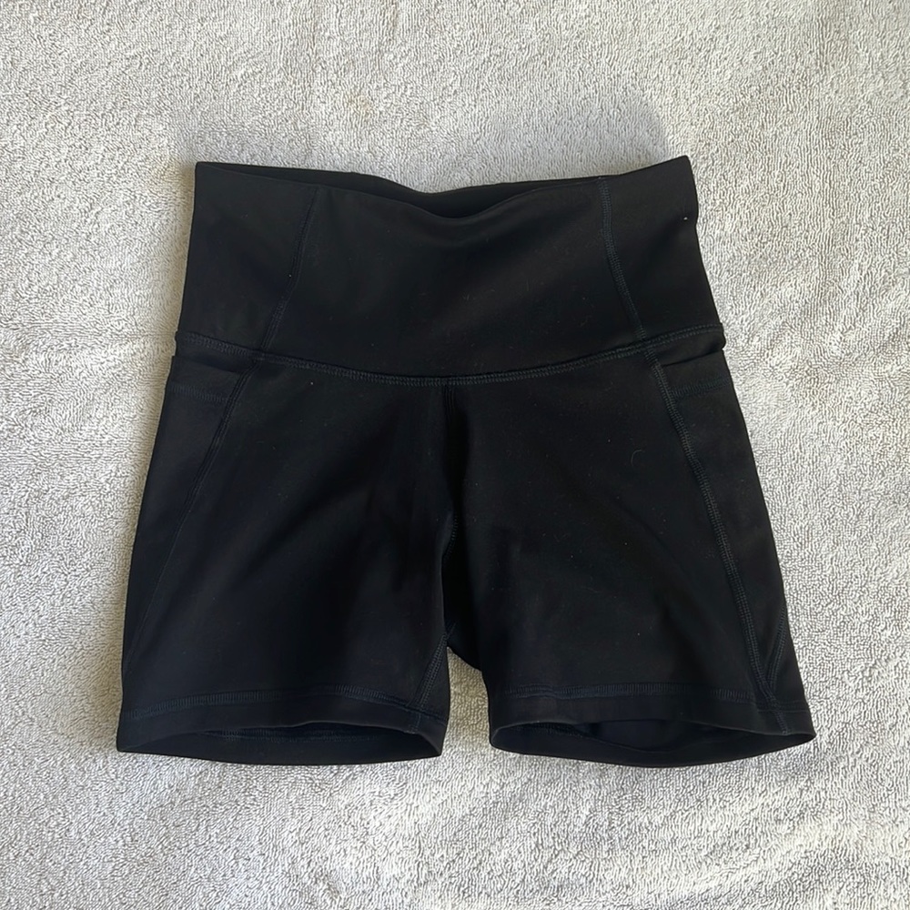 Black workout shorts